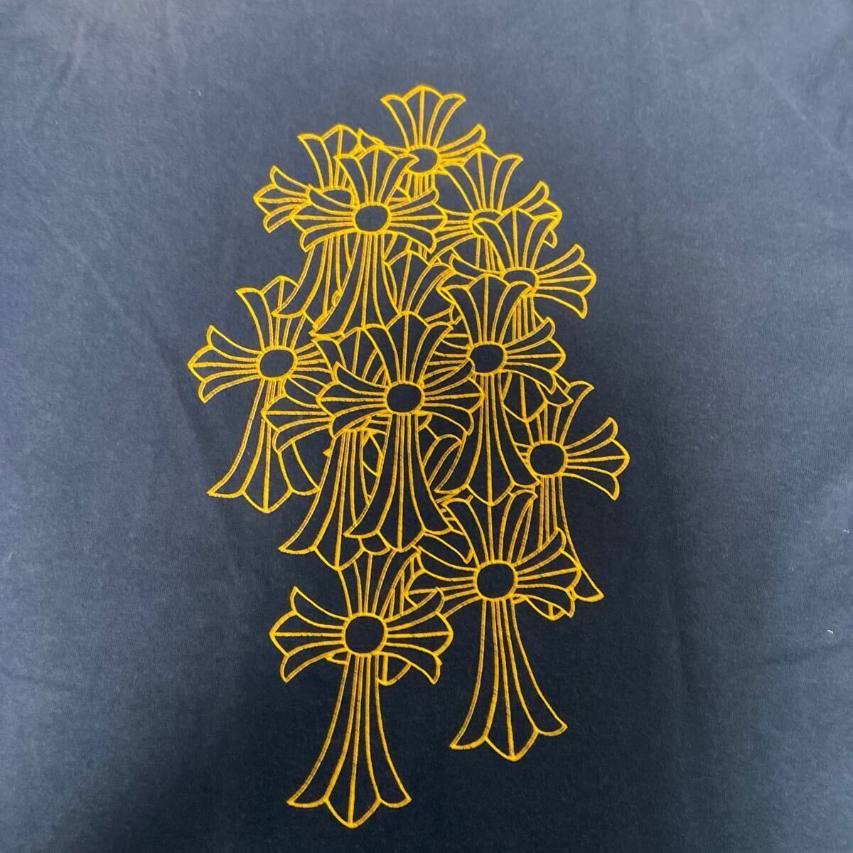 L クロムハーツ　セメタリー クロス　ホースシュー　90s オールド　OLD ポケット　Tシャツ　ネイビー　紺　正規(guī)品　半袖