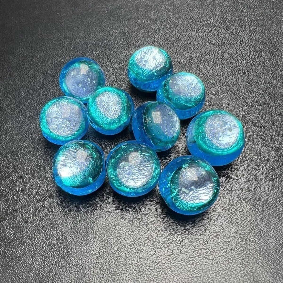 kouli голубой 14mm 10 шт. комплект . свет ho taru стекло tonbodama ... стекло Okinawa старый . выгода остров