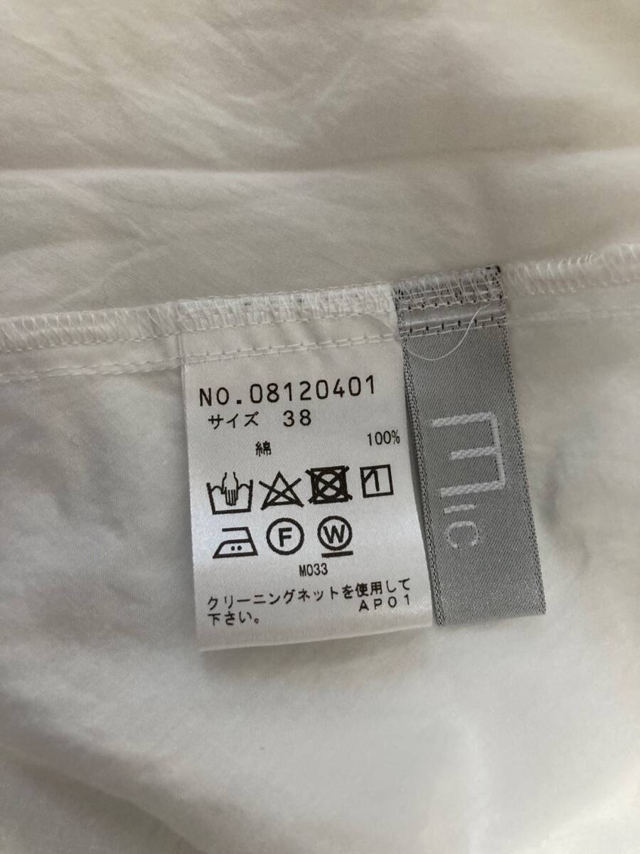 sensounico センソユニコMic ミック トップス カットソー チュニック 古着 レディース 襟付き 春 長袖 ３８ 綿１００ ブラウス Mi-6-52