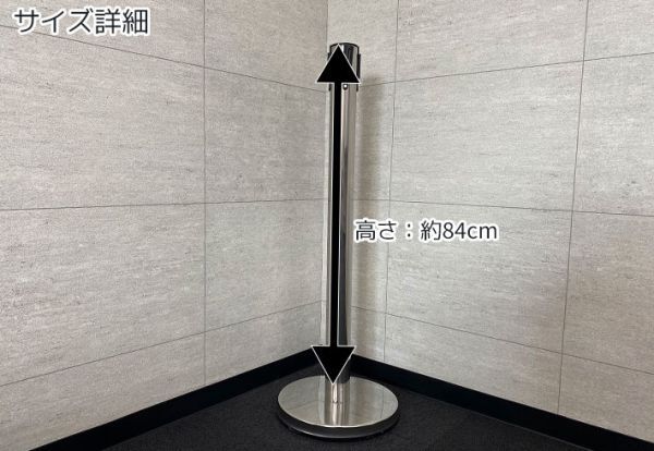 【8本セット】ベルトパーテーション 軽量 黒 ブラック レッド ブルー 3m 仕切り ベルト スタンド カーショー イベント 高め 展示 ①