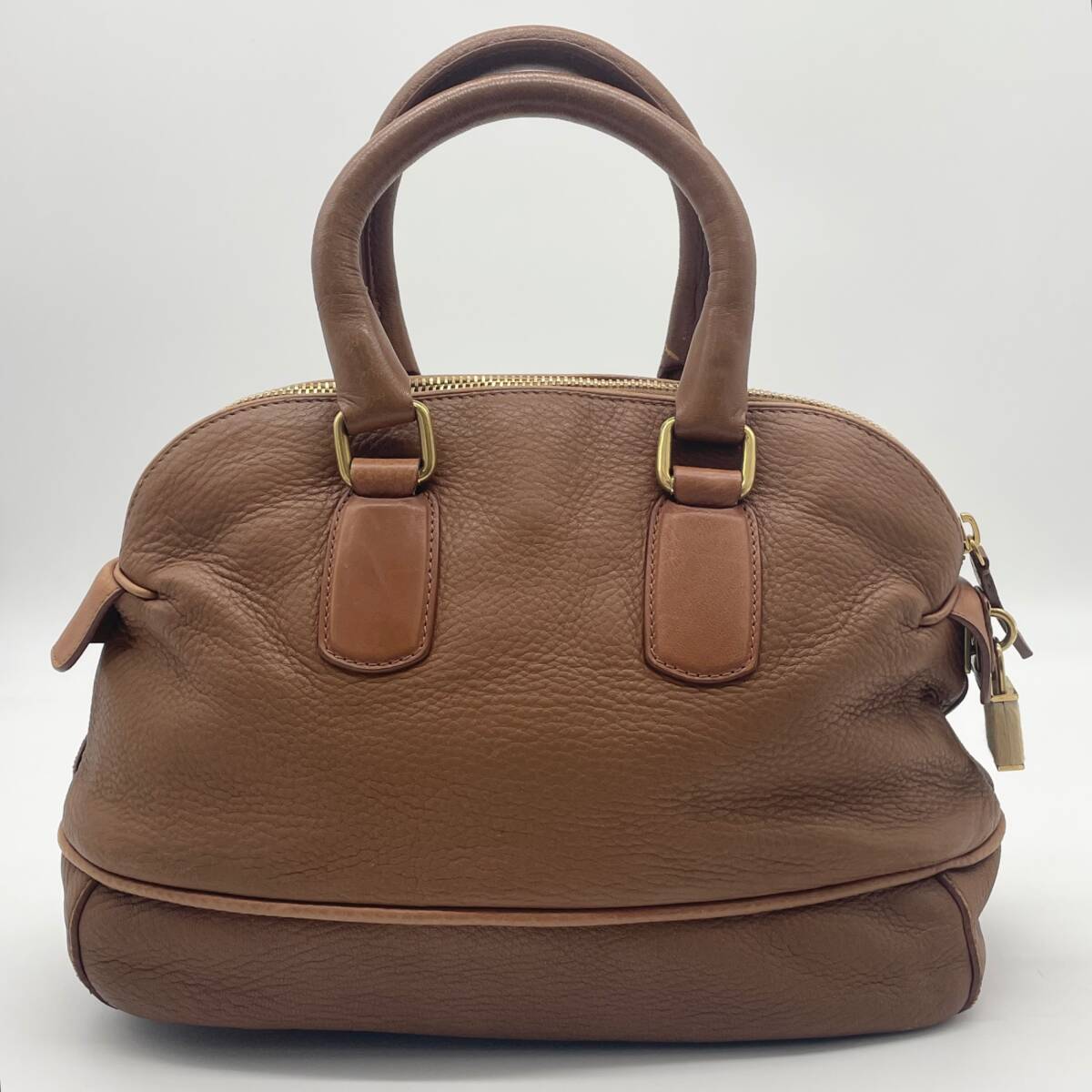 CELINE セリーヌ　スモールボーリングバッグ　ブラウン　南京錠