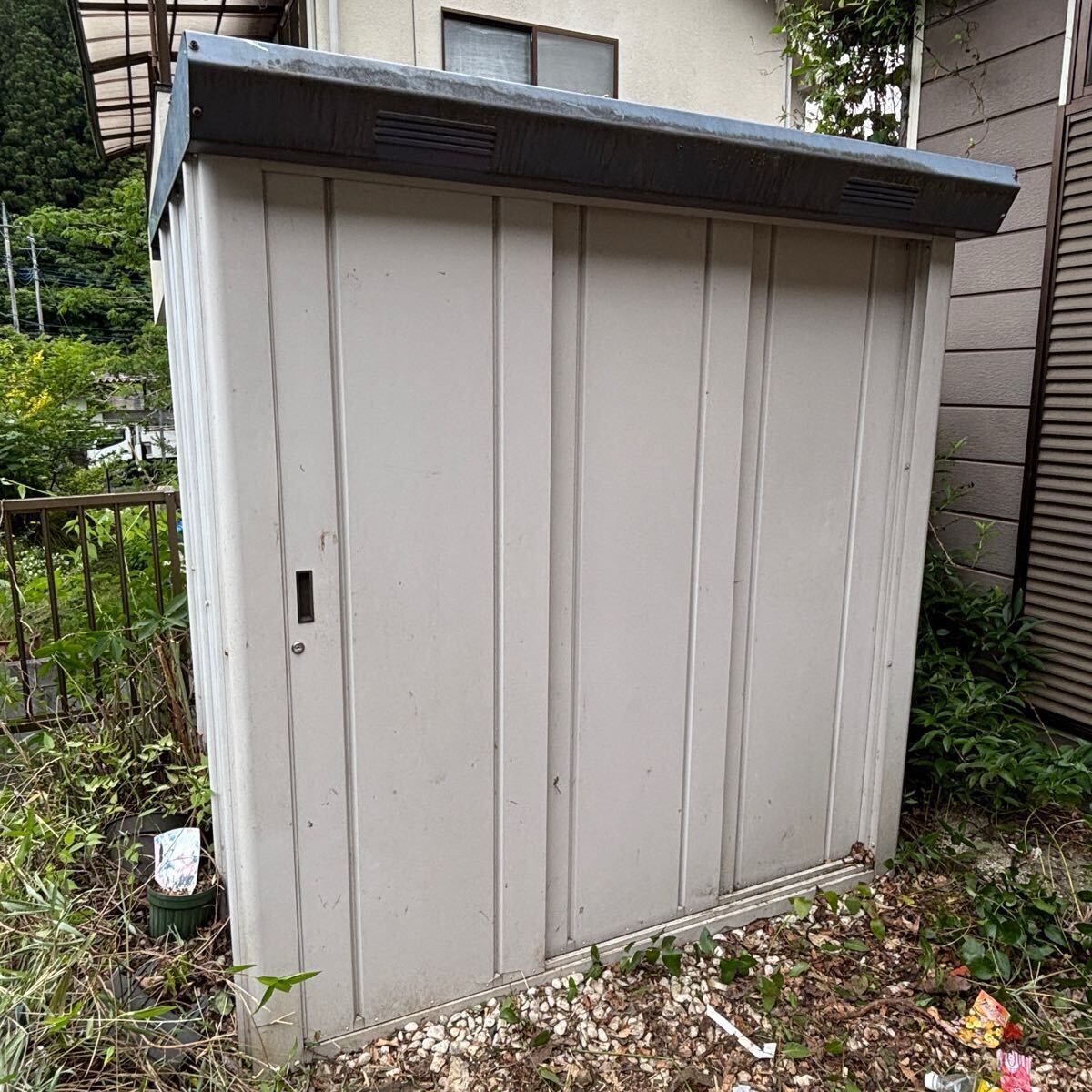 サンキン 物置 鍵無(wú)し 収納 W1850×D1400×1950mm 倉(cāng)庫(kù)★直接引取限定※埼玉県飯能市※6/15お引き取り希望※1円スタート