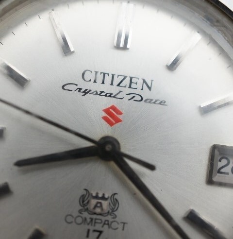 1 иен ~ CITIZEN редкий модель [SUZUKI Citizen W имя Crystal Date] мужской 