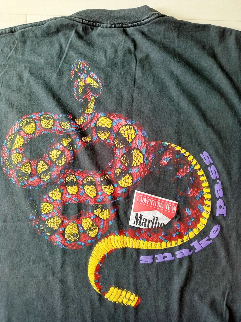 *[ XL ][ Marlboro Snake pass Marlboro Sune -k Pas Vintage стиль принт футболка pocket (*BIO) ] новый товар 