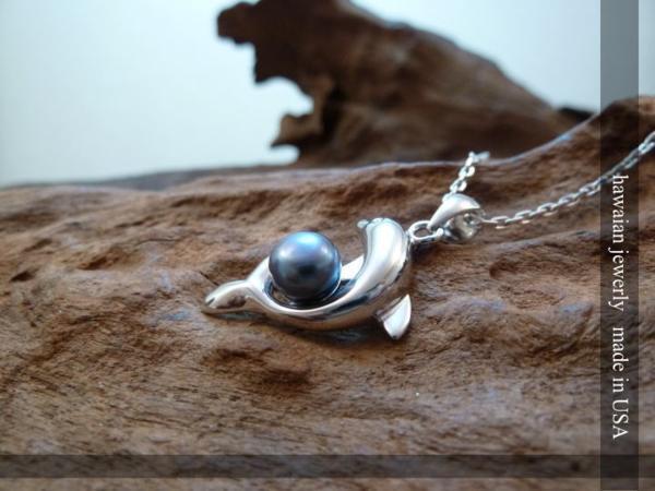 hta07* - waju Dolphin & жемчуг подвеска silver925 дельфин мужской женский подарок память день подарок подарок - wajusilver925