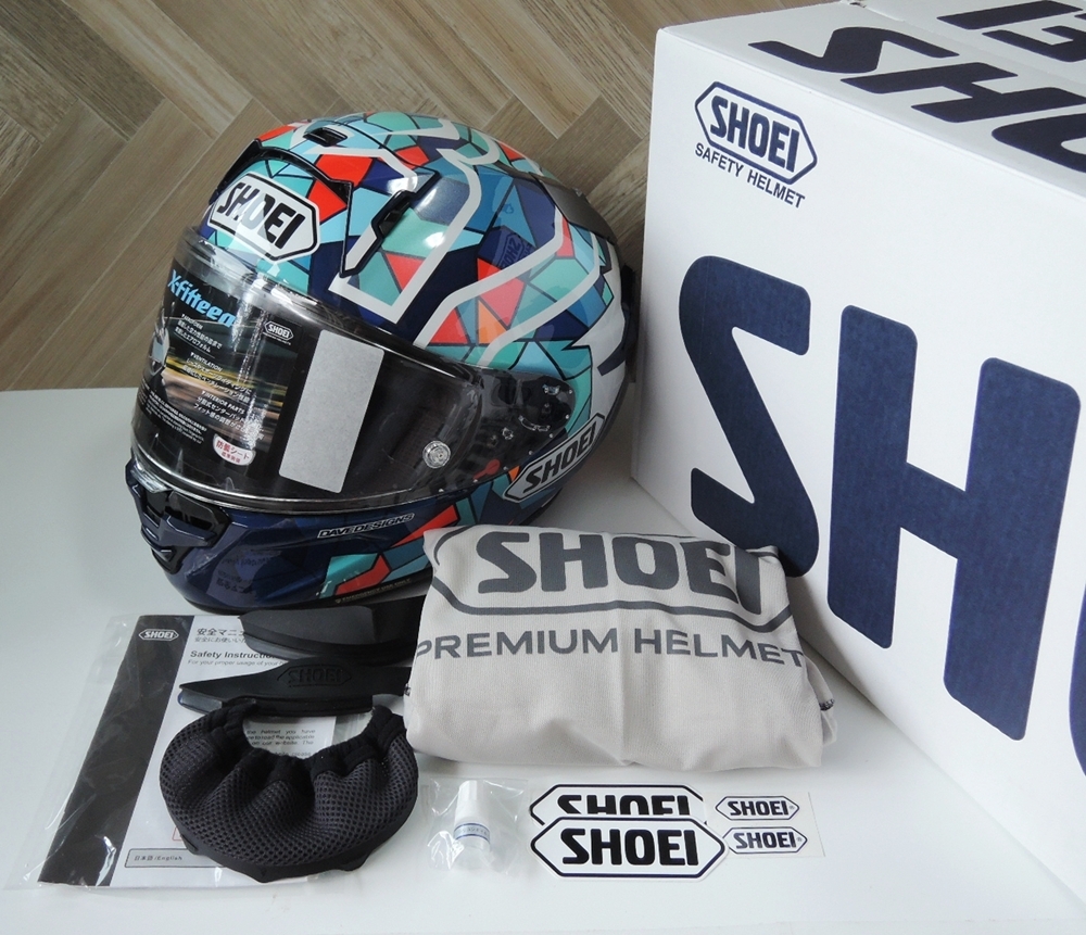 新品 SHOEI X-15 マルケス バルセロナ TC-10 ヘルメット S 55-56cm Marquez Barcelona TC-10 X-Fifteen ショウエイ