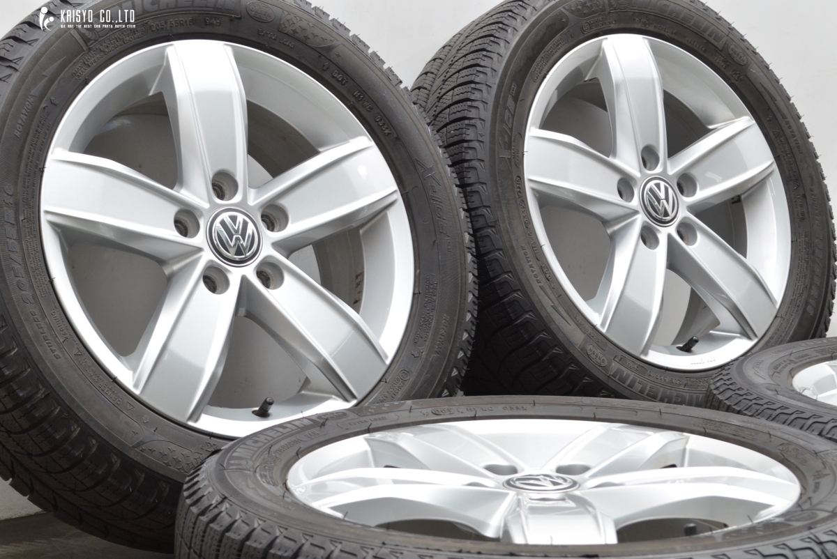 【正規品】フォルクスワーゲン 純正 コルバラ 16in 6J +48 PCD112 ミシュラン X-ICE XI3 205/55R16 品番:5G0601496A パサート ジェッタ_画像2