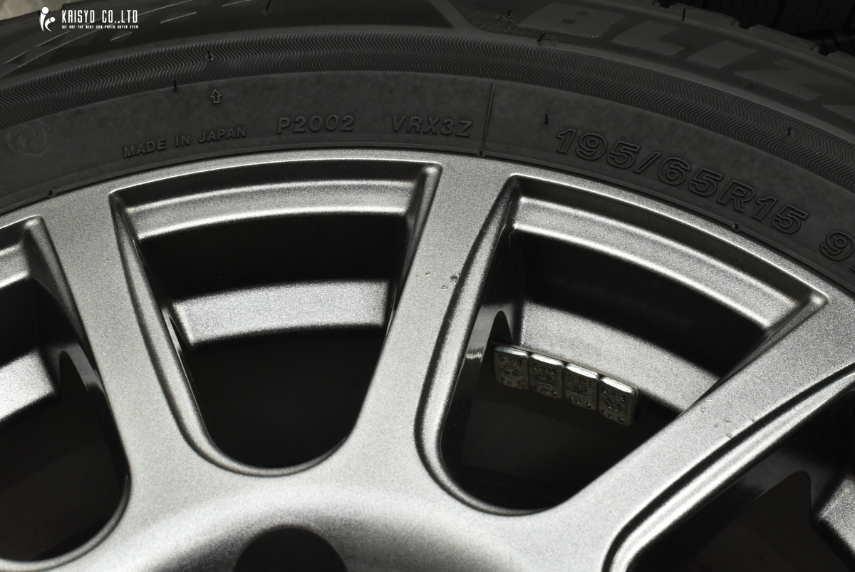 【良好品】B-Win 15in 6J +45 PCD100 ブリヂストン ブリザック VRX3 195/65R15 プリウス カローラツーリング/スポーツ インプレッサ