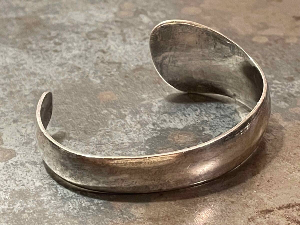 60s ヴィンテージ UNKNOWN バングル SILVER925 アシンメトリー ビンテージ 銀制 メキシカンジュエリー Fabulous