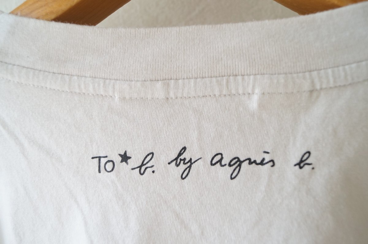 ★送料無料!! To b. by agnes b.（アニエスベー）*バックロゴTシャツ アイボリー38*古著のgplus広島　2506t1