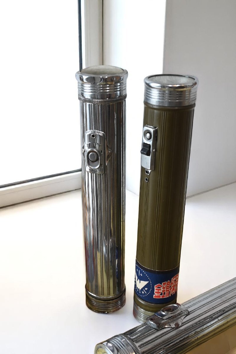 ○未使用マツダライト1950ｓ ビンテージ探検電燈　懐中電燈個(gè) 3個(gè)セット 古道具のgplus広島 2506ｋ
