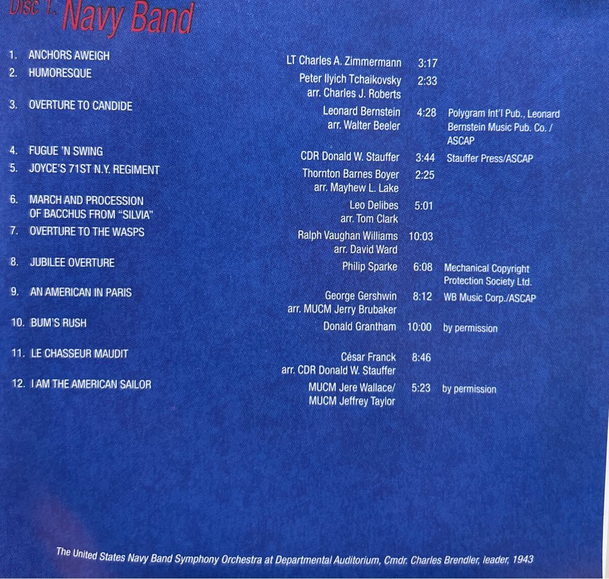非売品　アメリカ海軍軍楽隊　75周年記念コレクション　4枚組_画像3