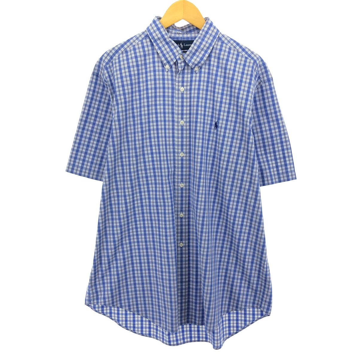 古著 ラルフローレン Ralph Lauren CLASSIC FIT 半袖 ボタンダウン チェックシャツ メンズXL相當 /eaa467732 【SS2506_10】