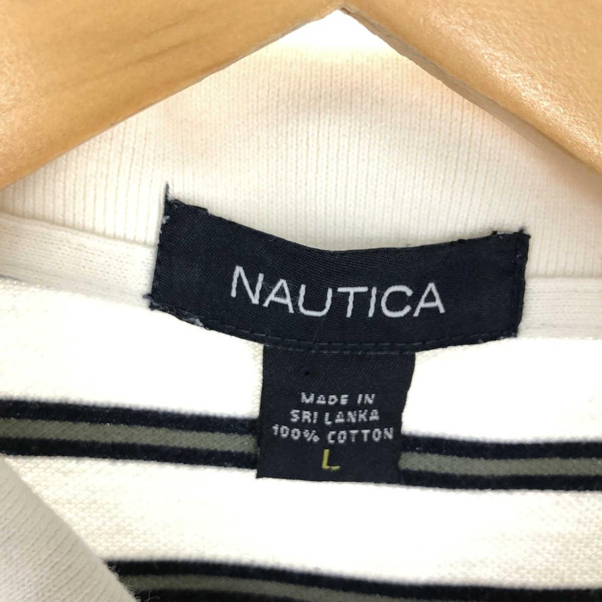古著 ノーティカ NAUTICA 半袖 ボーダー ポロシャツ メンズL /eaa442416 【SS2506_30】