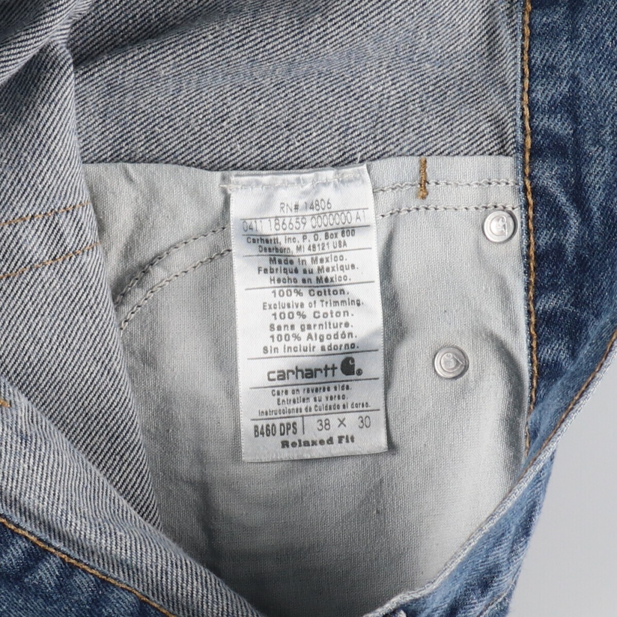  б/у одежда Carhartt Carhartt RELAXED FIT распорка Denim брюки мужской w37 соответствует /eaa496868 [SS2506_10]