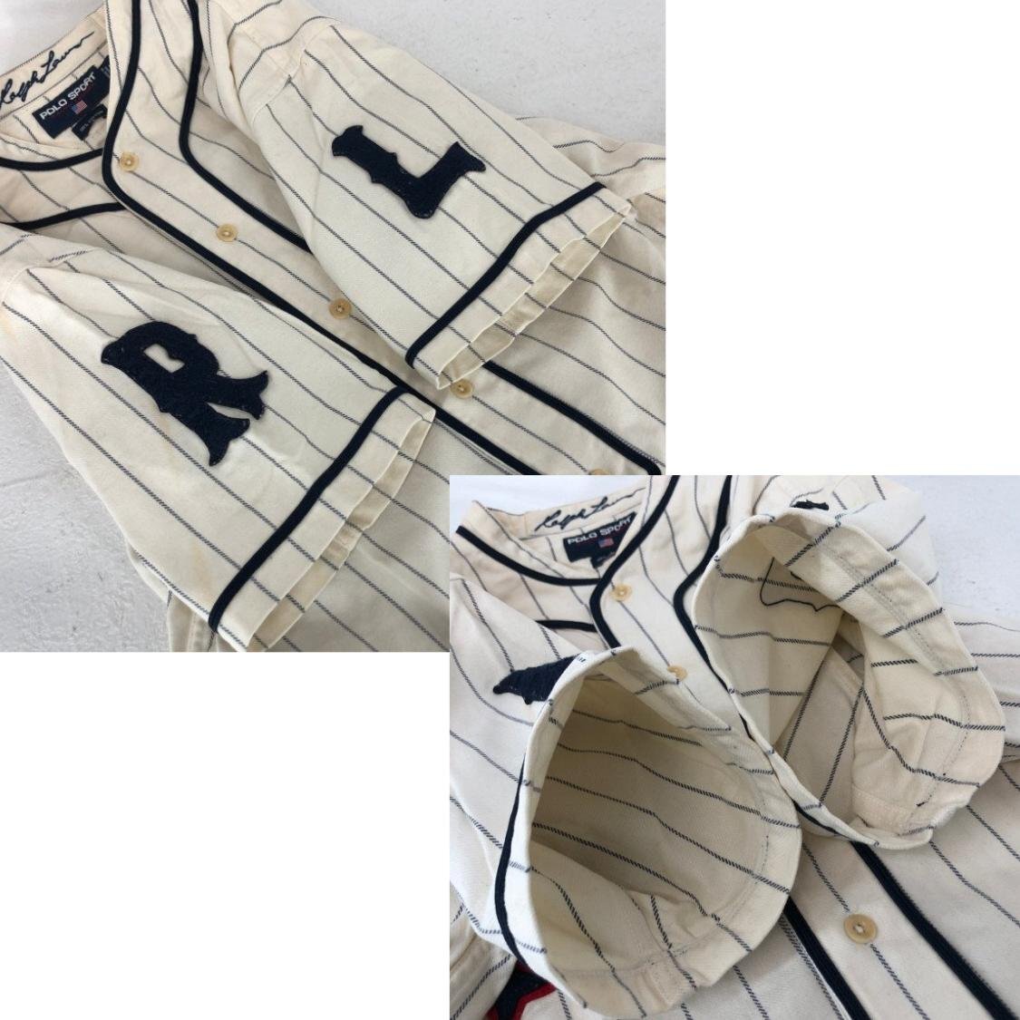 90s POLO SPORT RALPH LAUREN ポロスポーツ ラルフローレン 36周年 ベースボールシャツ SIZE: M ホワイト ヴィンテージ MH632025060402