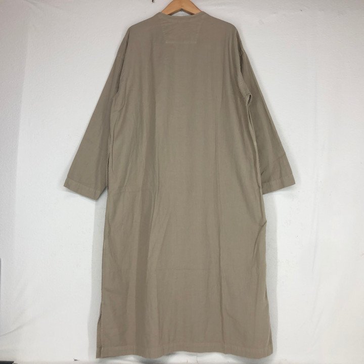 RINEN リネン ノーカラー コットン ロングシャツワンピース SIZE: FREE ベージュ LH632025061618_画像2