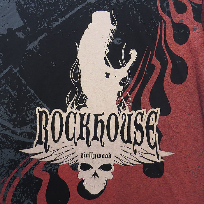 【特価！送料無料！】hollywood ROCK HOUSE ロックハウス ロックＴシャツ 半袖 Tシャツ カラー：ブラック サイズ：M_画像2