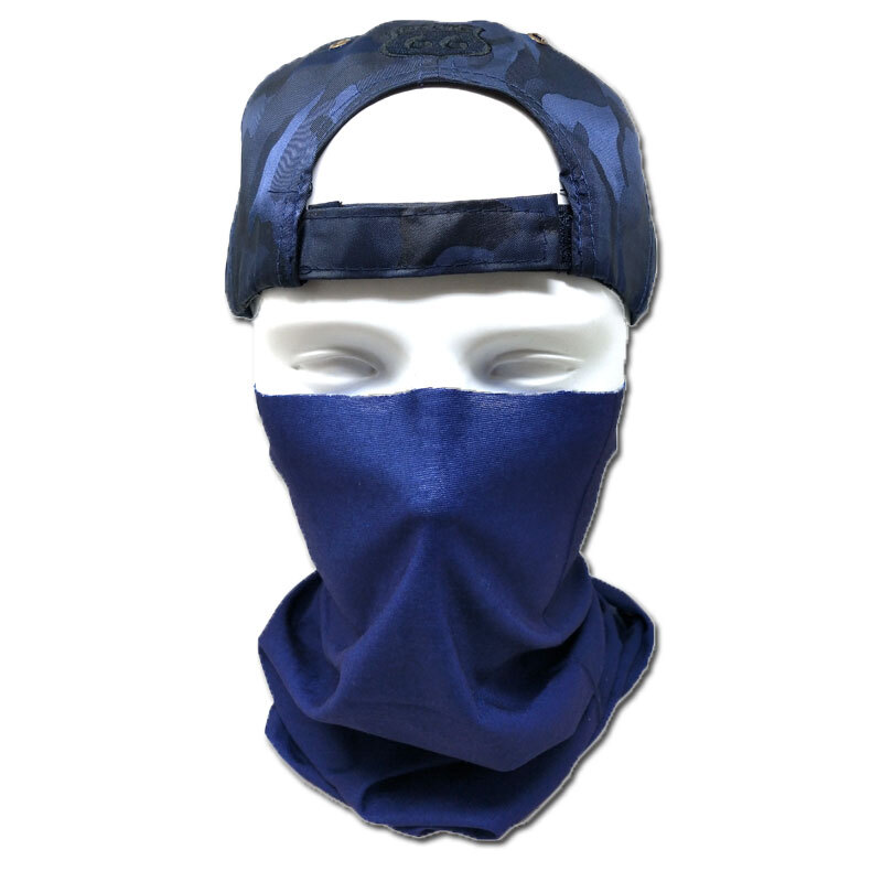 ストレッチ素材チューブマスク《S187》 バフマスク　ネイビー　BUFF MASK バイク?アウトドア?ジョギング?日焼け?花粉対策