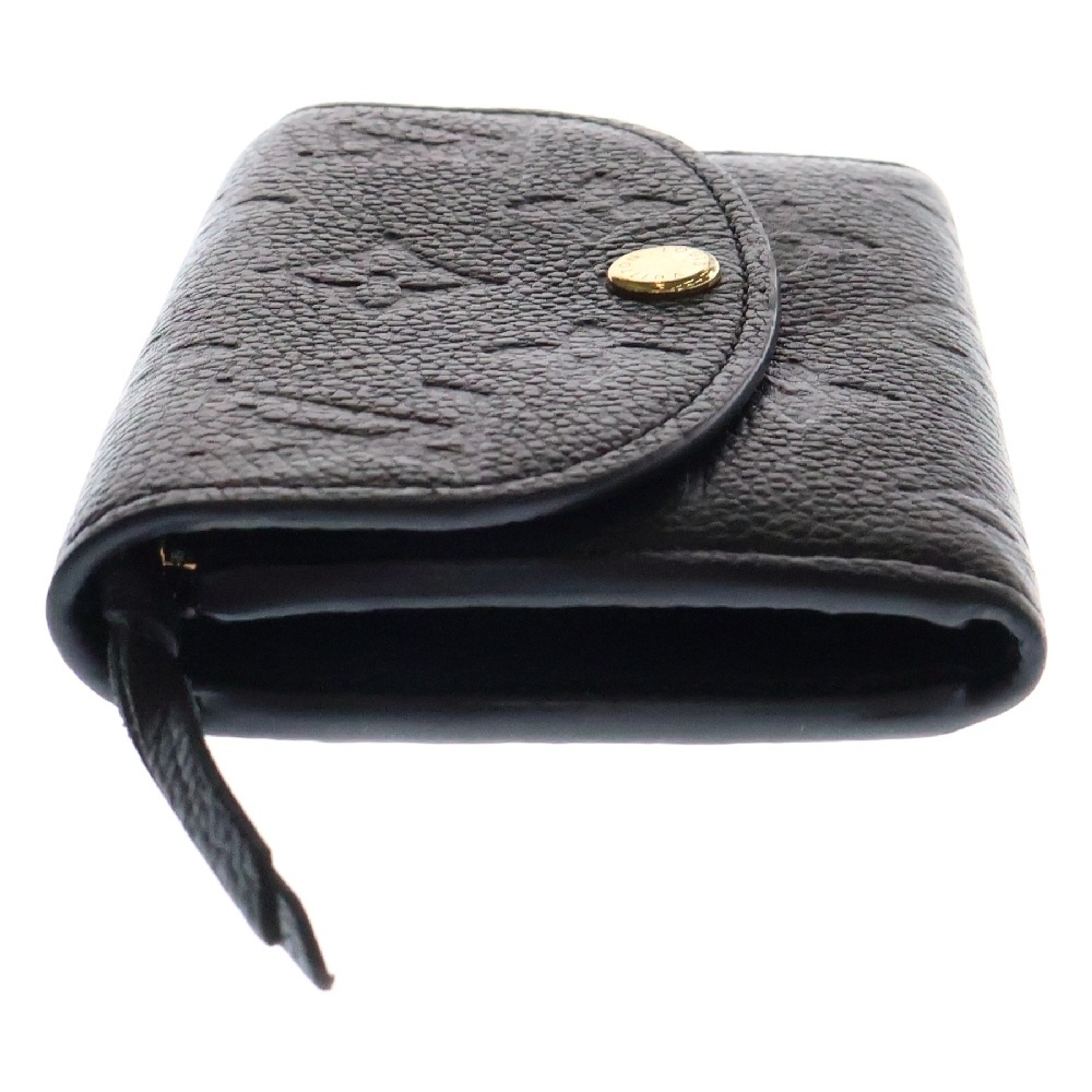 LOUIS VUITTON ルイヴィトン モノグラムアンプラント ポルトモネロザリ レザー コンパクトウォレット 2つ折り財(cái)布 ブラック M81455