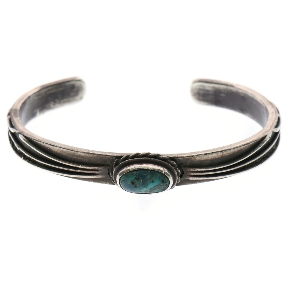 INDIAN JEWELRY インディアンジュエリー Albert Maricello作 アルベルト・マルチェロ ナバホ族 AMR刻印 ターコイズ バングル シルバー