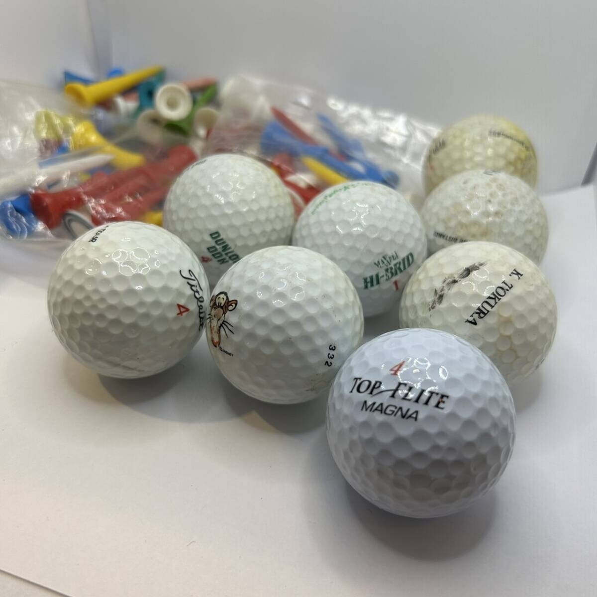 A)ゴルフボール カラーティー おまとめセット クマのプーさんボール ゴルフボール8個(gè) ゴルフ用品 中古 ティガ― ウッドカラーティー F2106