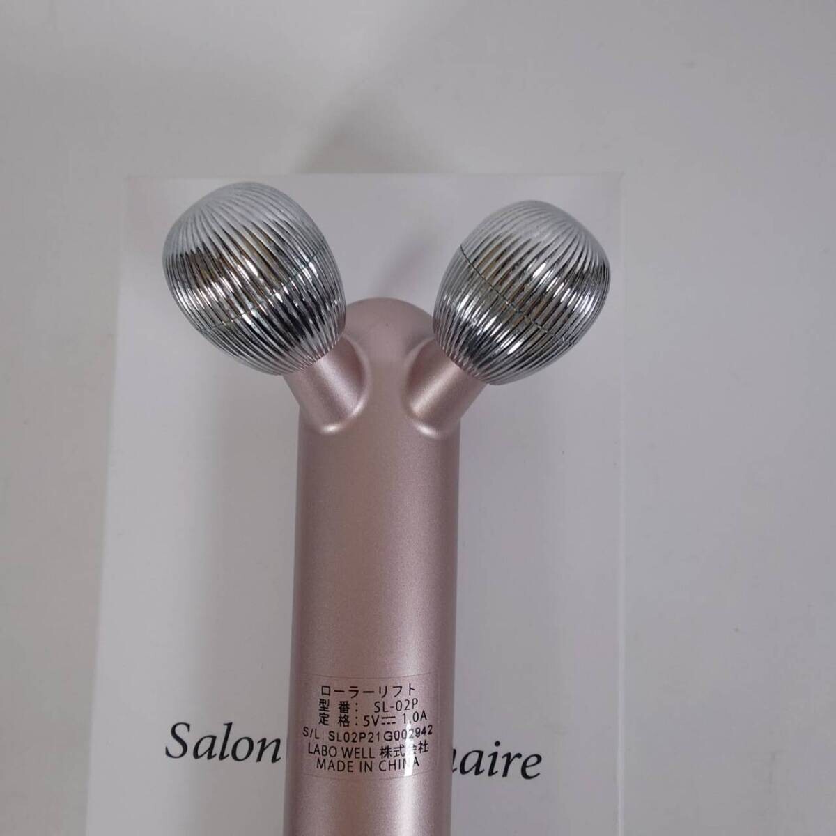 K) 家庭用美容器 ローラーリフト SL-02P ピンク系 2.4×1.9×15.7cm 説明書(shū) Salon de Luchaire 通電確認(rèn)済 7B1203