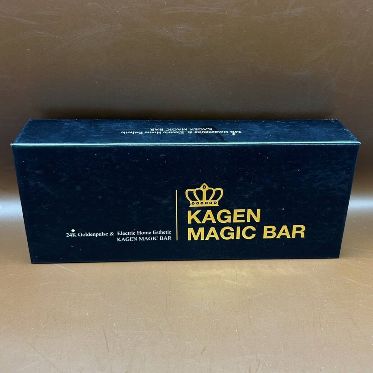 A)マイクロカレント 美顔器★24K 純金特殊表面仕上げ★箱付き ゴールド 自宅エステ★家庭用美顔器 美肌 美顔ローラー KAGEN ビブラ E3111