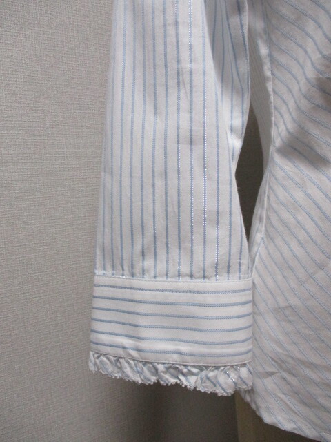 KUMIKYOKU　白ブルーストライプに光るシルバー★シャツ～カットソー_画像7