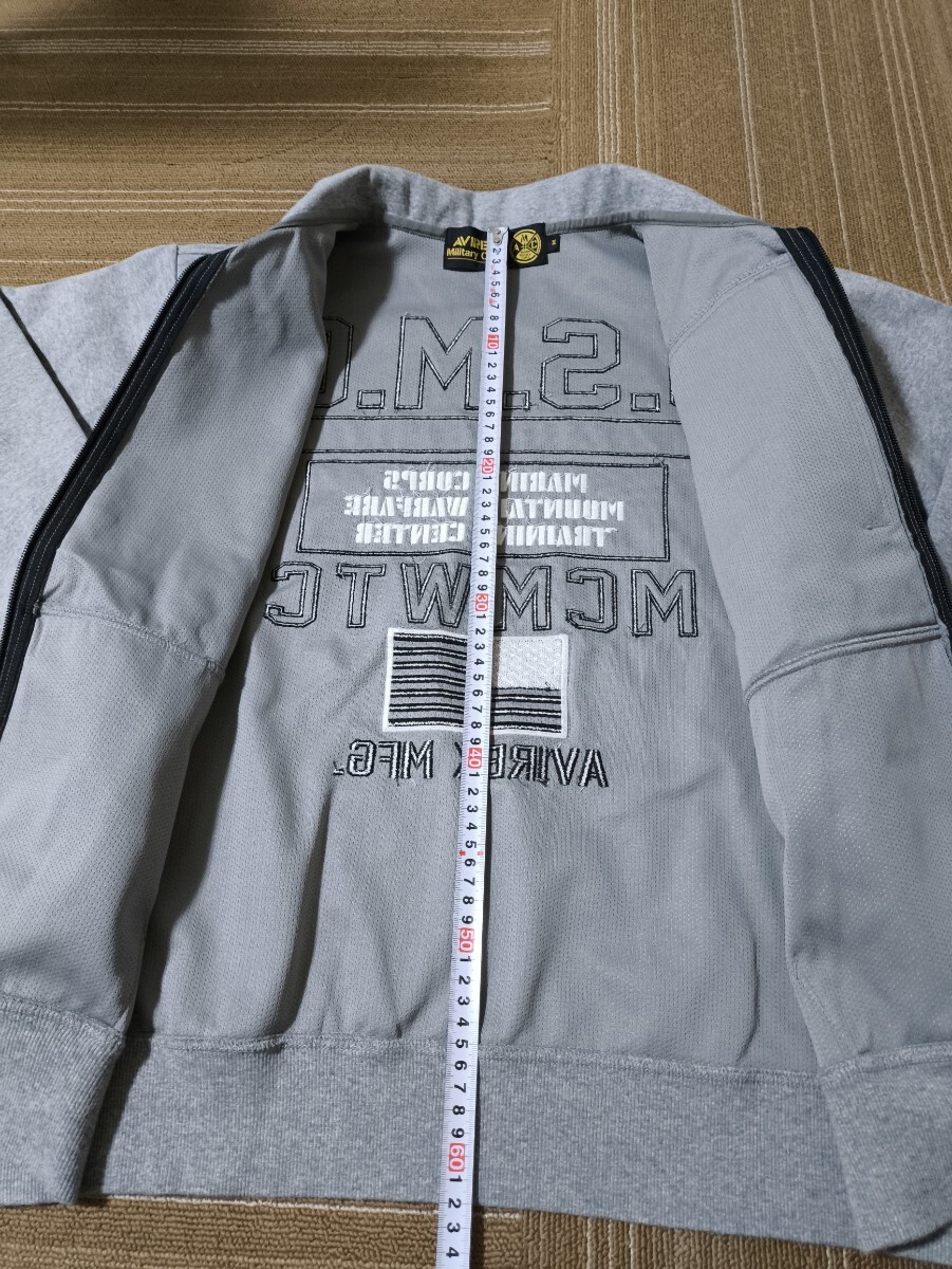 サイズ：M　美品　AVIREX　【アビレックス/アヴィレックス】ウインドガード スタンドジップシャツ U.S.M.C/WIND GUARD トラックジャケット