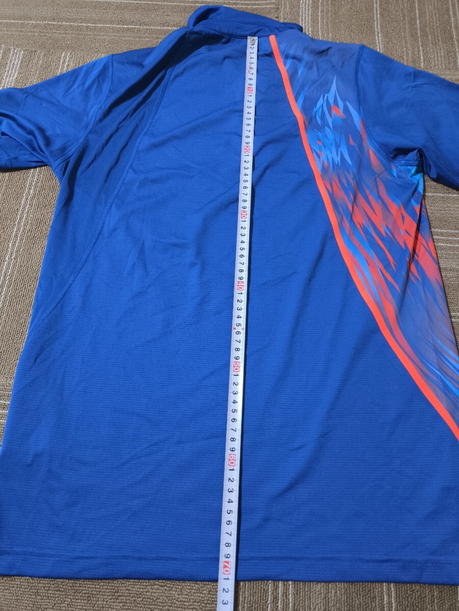 サイズ：jp L　美品　adizero ドライ グラフィック 総柄 ポロシャツ アディダス adidas 半袖シャツ 