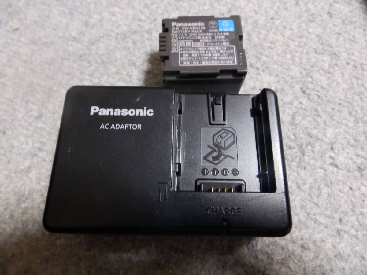 ★☆Panasonic 充電器 VSK0696+バッテリーVW-VBG130(2時間20分） パナソニック ビデオカメラ用 動作確認(rèn)済み 送料無料☆★