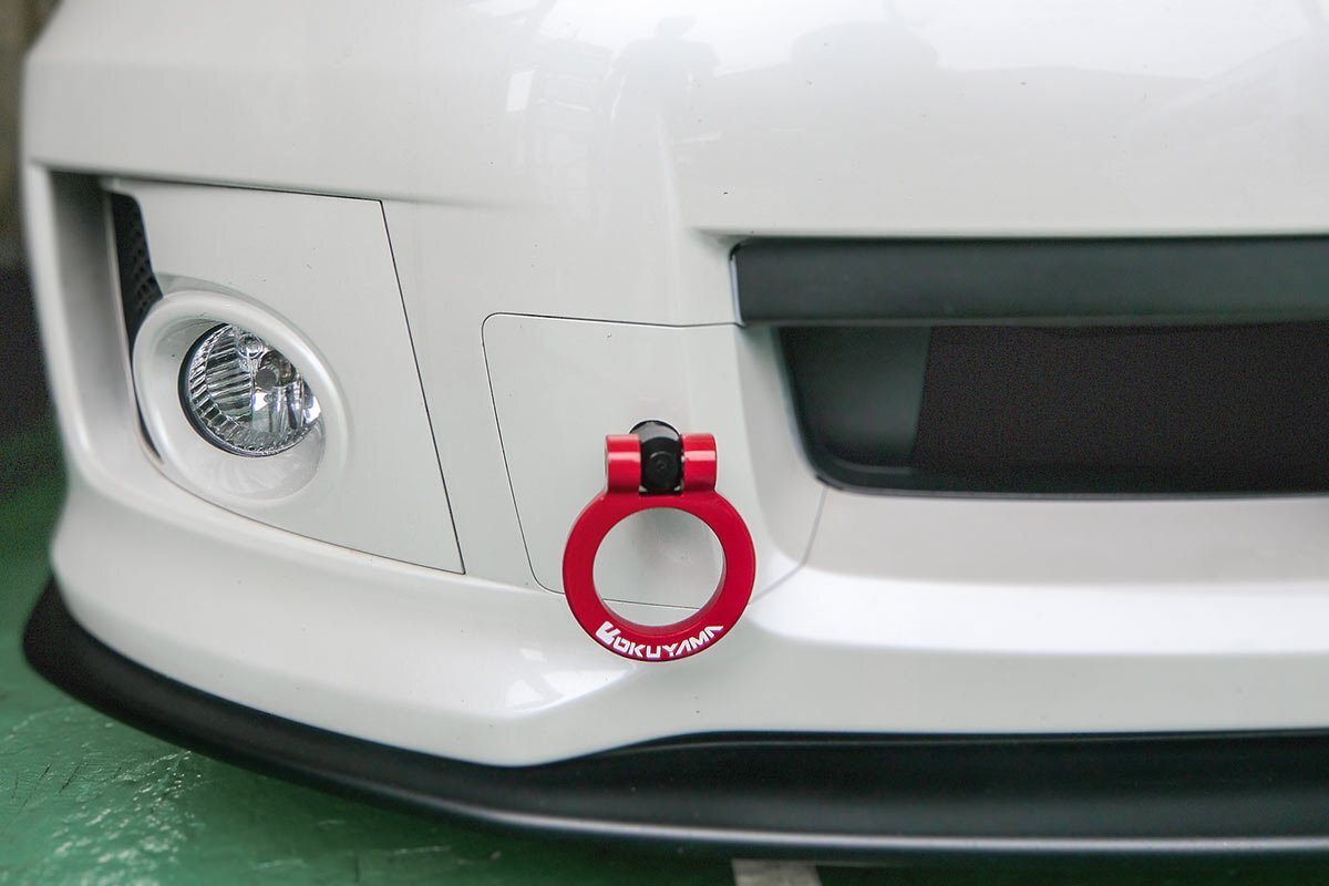 OKUYAMA オクヤマ フリップアップトーイングフック レッド フロント インプレッサ GRB GVB GRF GVF GH8