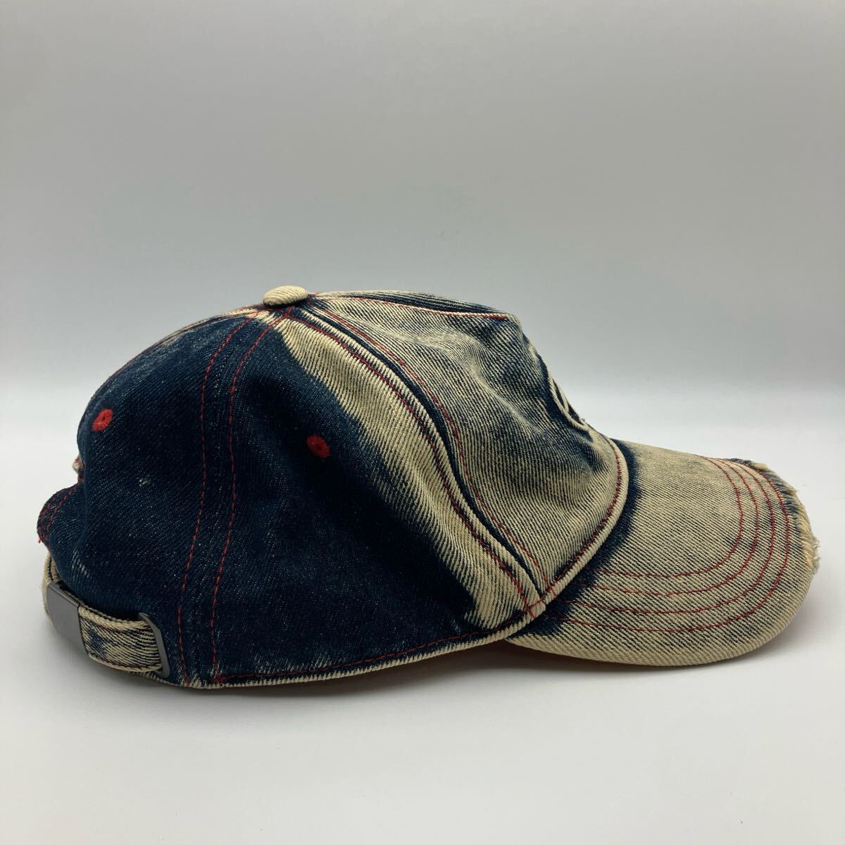 DIESEL ダメージデニムキャップ Stray Kids ヒョンジン着用 ディーゼル ダメージデニムキャップ