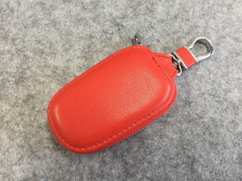 BMW キーケース スマートキーケース 自動(dòng)車 カラビナ付き キーホルダー 収納 キーカバー キーリング キーチェーン レッド