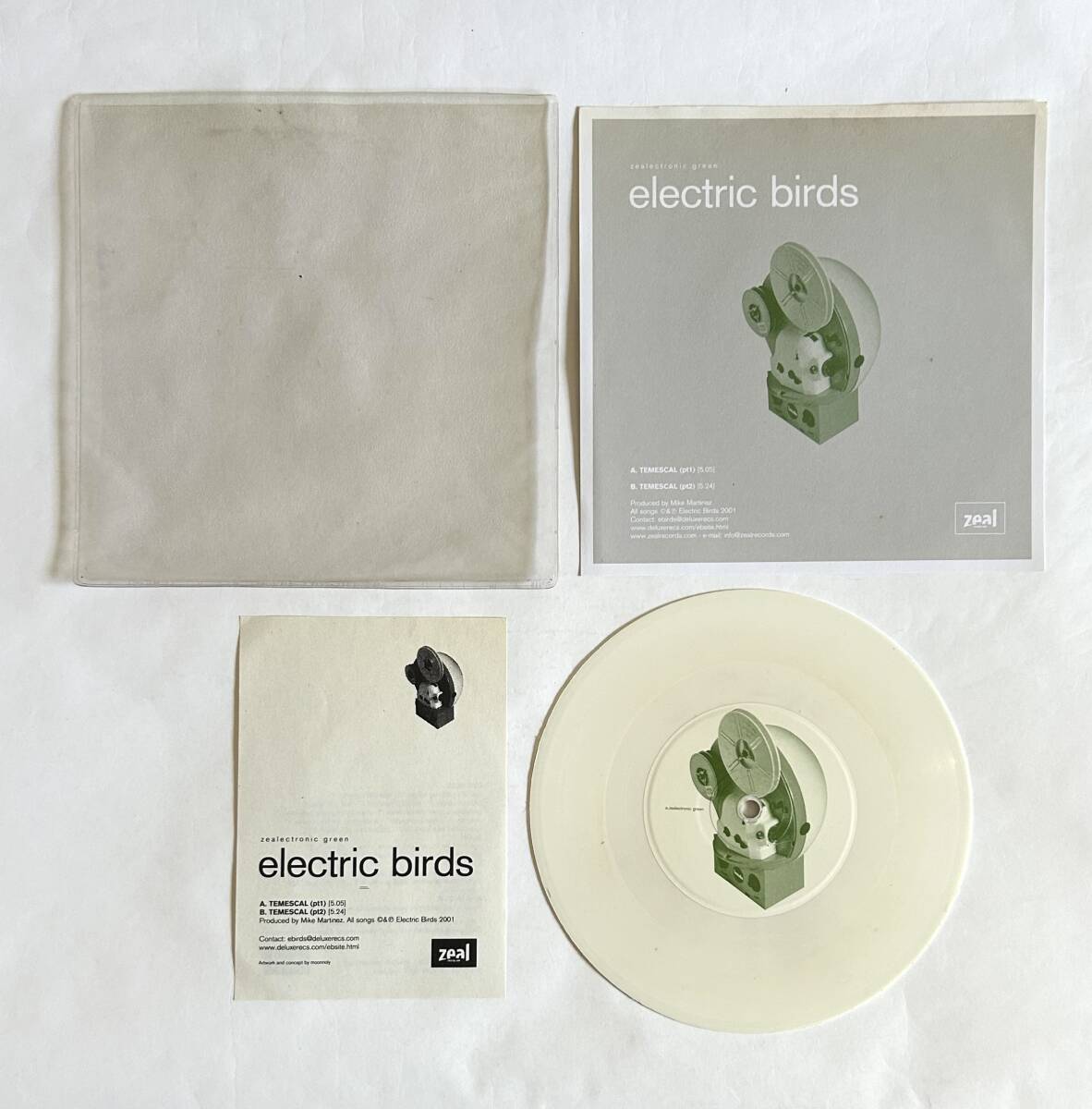 [7inch 2 листов ]Lilienthal / Brooklyn (Zealectronic Pink) & Electric Birds / Temescal (Zealectronic Green)* одиночный запись EP