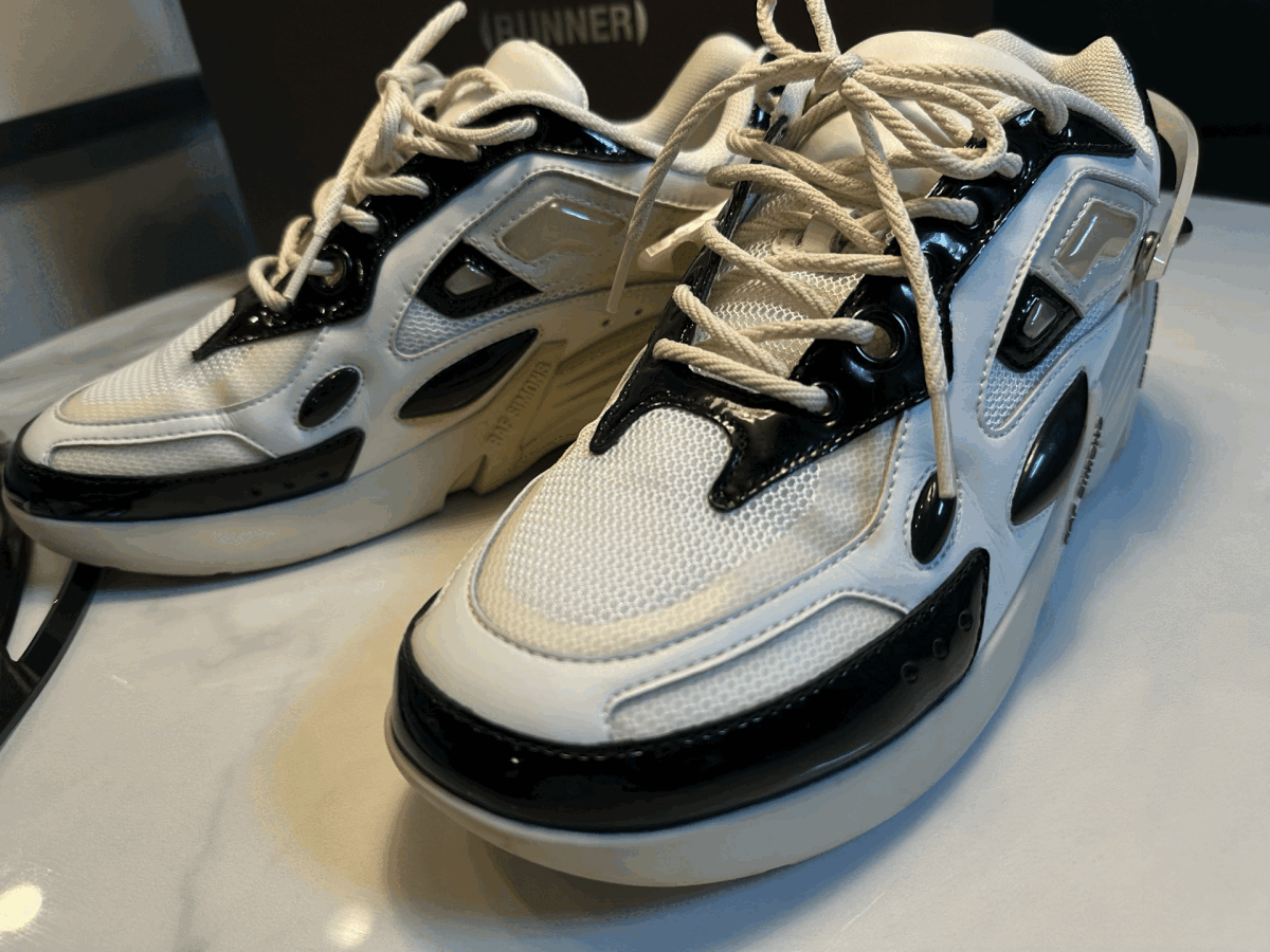 【極美品】RAF SIMONS ラフシモンズ RUNNERランナー41size ベージュ×ブラック スニーカー サイズ26cm アディダス　adidas sneaker