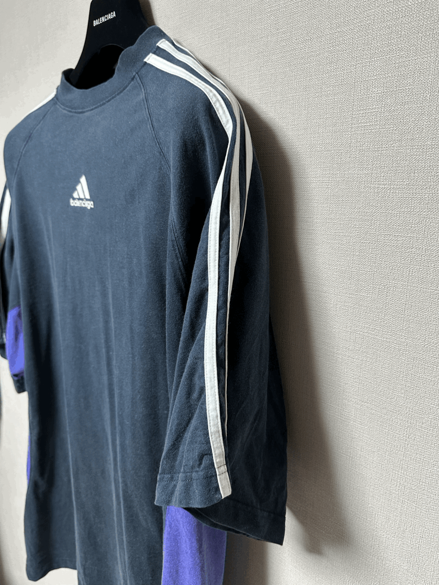 伊勢丹ポップアップ購入タグ付き美品BALENCIAGA adidas アディダスバレンシアガコラボTシャツ貴重サイズ3