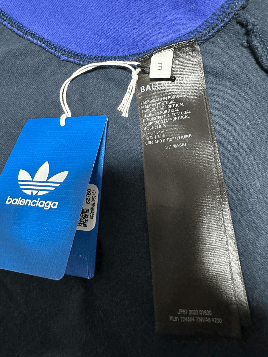 伊勢丹ポップアップ購入タグ付き美品BALENCIAGA adidas アディダスバレンシアガコラボTシャツ貴重サイズ3