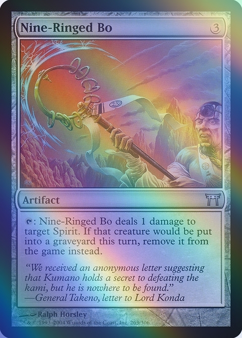 MTG ■無/英語版■ 《九輪杖/Nine-Ringed Bo》★FOIL★ 神河物語 CHK