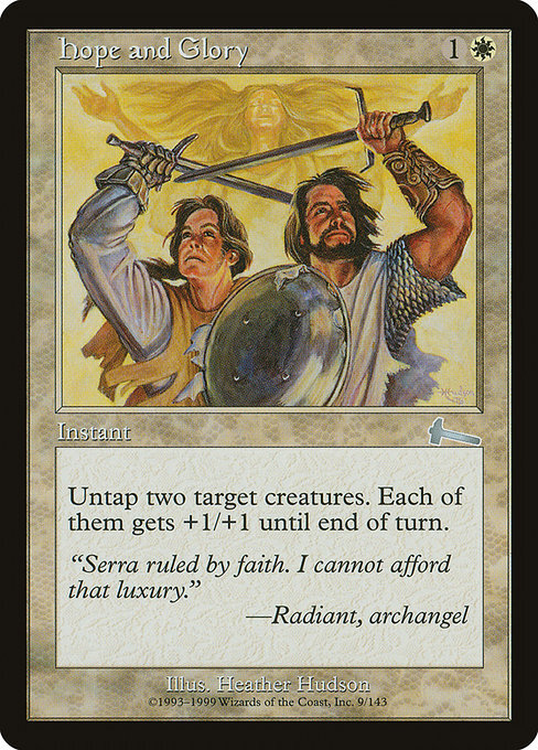 MTG # белый / английская версия # { желающий .. свет /Hope and Glory}*FOIL* Urza's * Legacy ULG