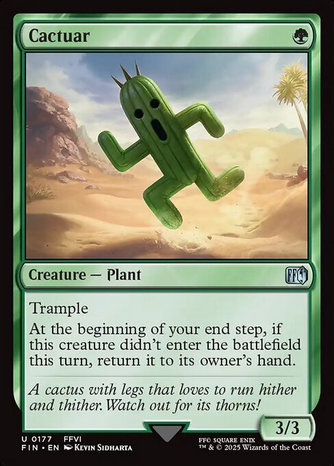MTG ■緑/英語版■ 《(177)《サボテンダー/Cactuar》ファイナルファンタジー FIN 緑U