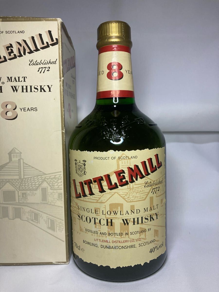 【未開栓】リトルミル 8年 1980年代流通　700ml 40% ローランドモルト ウイスキー 箱あり 