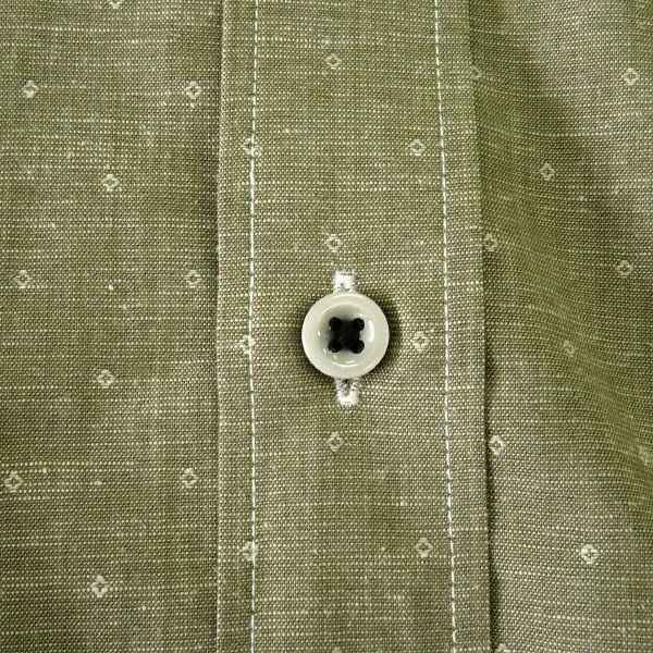 新品 サントレノ 涼感 JOY TECH COOL ドビー 綿 リネン 半袖 シャツ M 【AHP500_440_M】 刺し子 SANTRENO NAVY LABEL メンズ 吸水速干