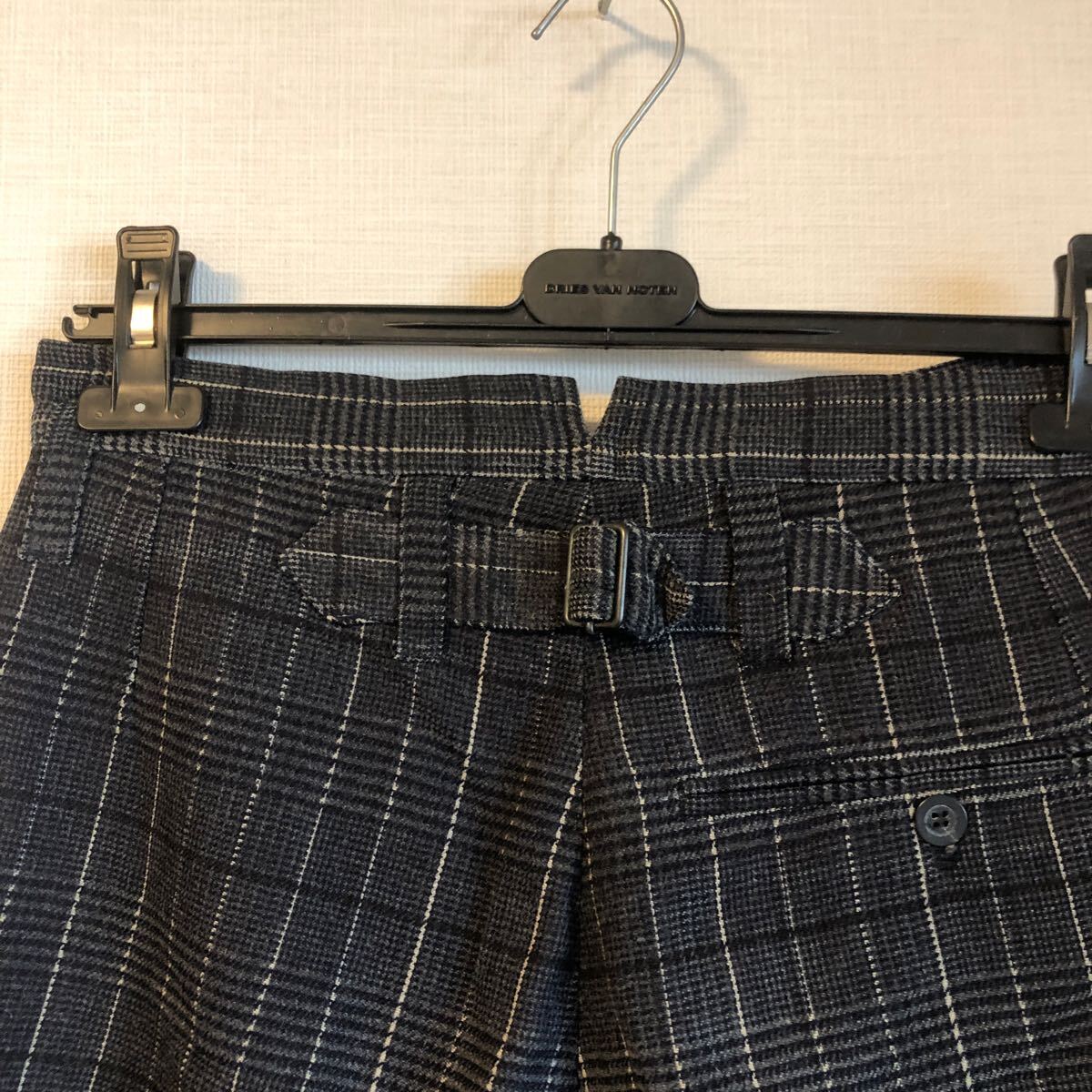 ドリスヴァンノッテン ライカ期ディップダイチェックワイドパンツ46_画像6