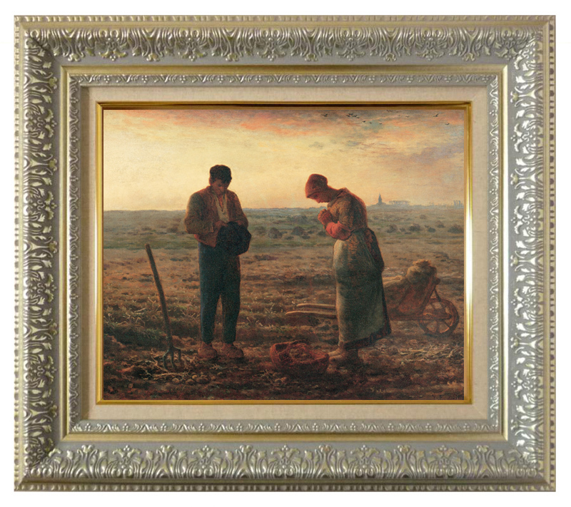 ジャン・フランソワ・ミレー　晩鐘　プリハード複製画　世界の名画プリハード 楽天市場】絵画 世界の名画 晩鐘 ジャン＝フランソワ・ミレー 額