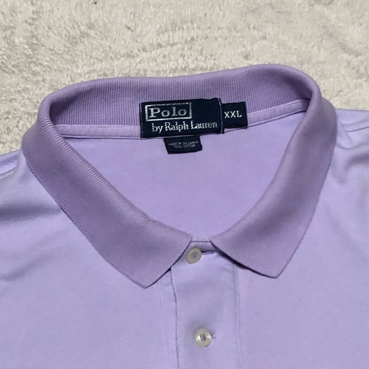POLO BY RALPH LAUREN ポロ バイ ラルフローレン 半袖ポロシャツ ポニー刺 ラベンダー色 人気の大きいサイズ 2XLサイズ 日本サイズ4XL