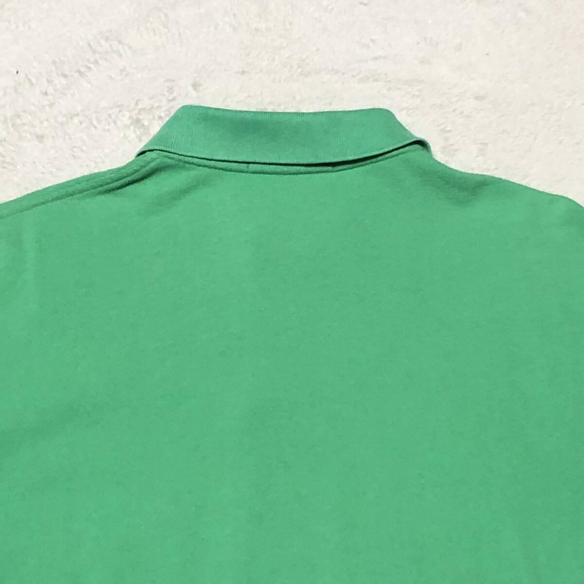 美品 POLO BY RALPH LAUREN ポロ バイ ラルフローレン 半袖ポロシャツ ポニー刺 鹿の子 グリーン 人気の大きいサイズ Lサイズ