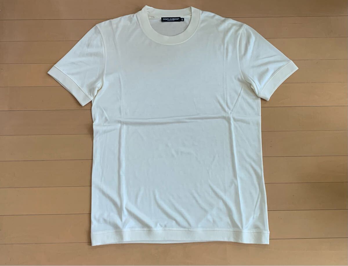 ドルチェ&ガッバーナ DG SILK100 STRETCH デザイン ジャージー シルク Tシャツ 半袖 綺麗