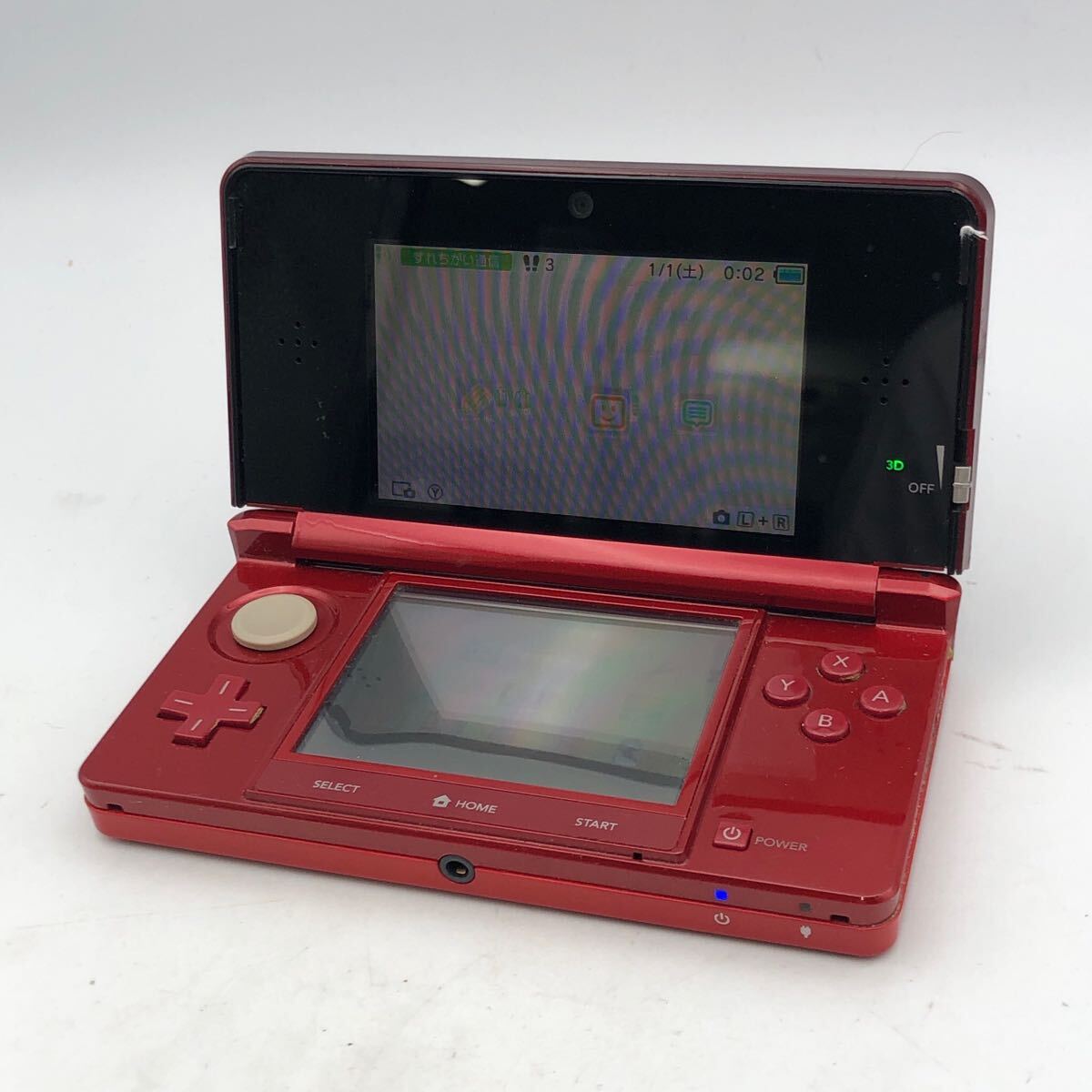 ☆F05242/任天堂 ニンテンドー/3DS/CTR-001/フレアレッド/通電